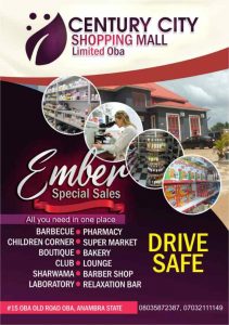 Century City shopping mall oba anambra state