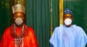 Buhari pledges fairness for Itsekiri people as he receives Olu of Warri in Aso Villa