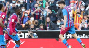 La Liga: Aubameyang double fires Barca past Valencia, Sevilla slip up again