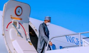 President Muhammadu Buhari arrives Lagos