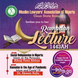 Osun MULAN Holds Ramadan Lecture on Saturday