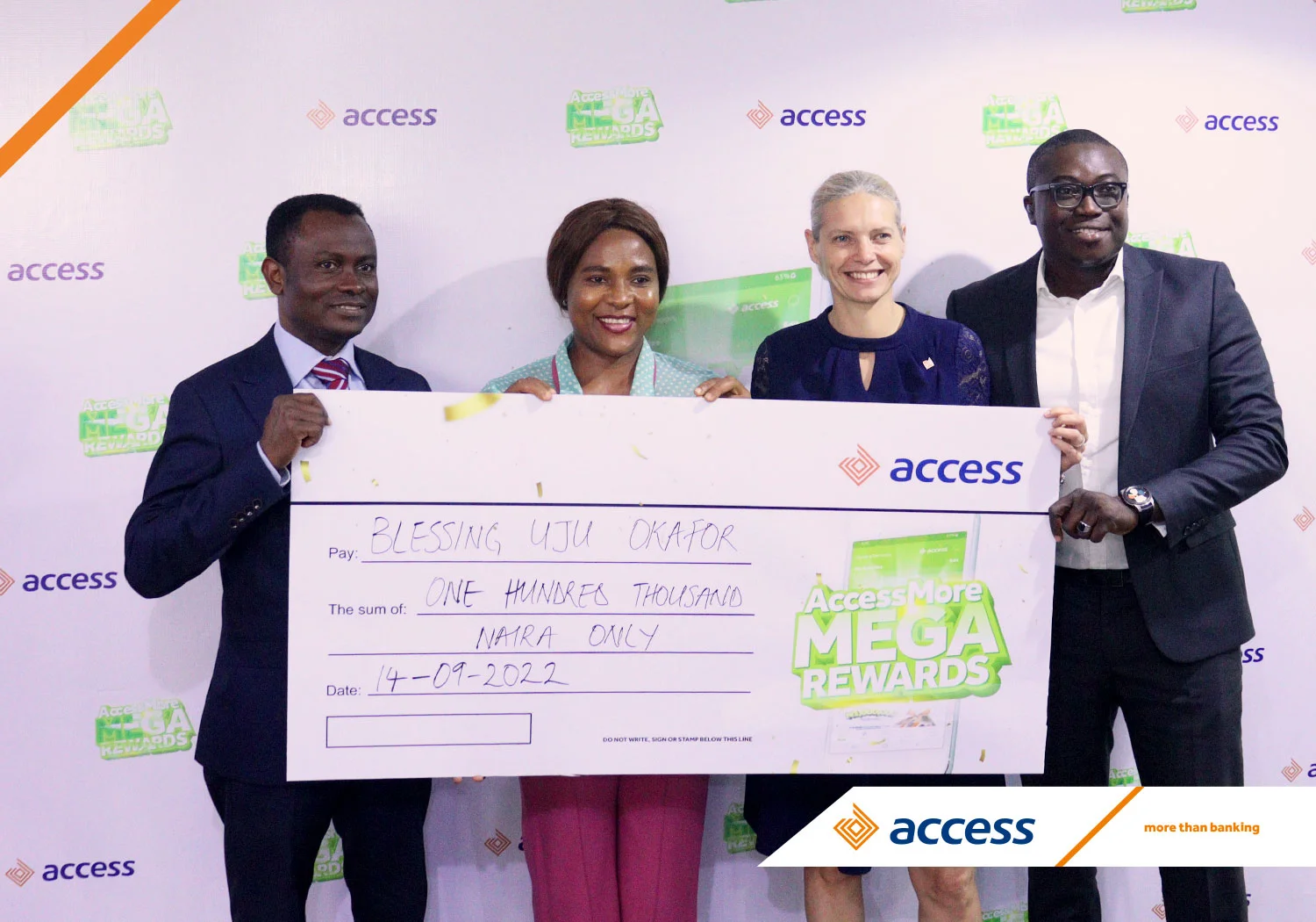 Access Bank gifts customers cash prizes in AccessMore Mega Reward