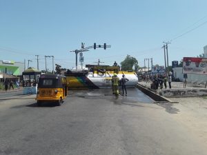 Fallen fuel-laden tanker causes gridlock in Jalingo