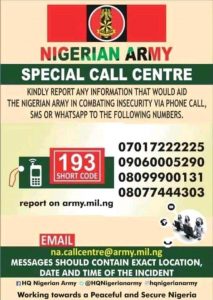 Security threats: Army solicits useful information from Nigerians