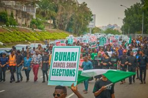 2023 election: Protesters storm INEC office, accuse Yakubu of electoral fraud