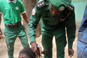 Borno Hisbah shaves youths’ hair, says it’s against morals [PHOTOS]