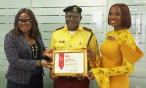 LASTMA OFFICER WINS ‘DIAMOND SERVICE AWARD’ FOR EXCEPTIONAL SERVICE TO MOTORING PUBLIC