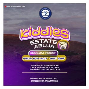 Children’s Day: T.Pumpy Estate announces new discount as one plot goes for N285k
