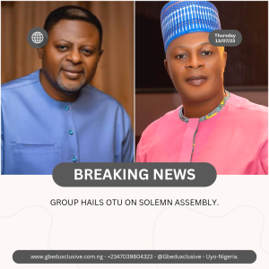 GROUP HAILS OTU ON SOLEMN ASSEMBLY