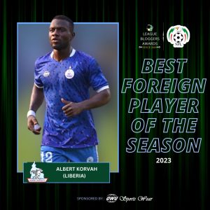 Rivers United forward Korvah named NPFL’s Best Foreign Player