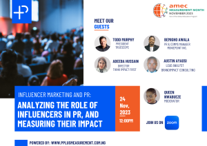 P+ Measurement Services Announces 7th Consecutive Hosting of AMEC Measurement Month, Focused on Influencer Marketing and PR