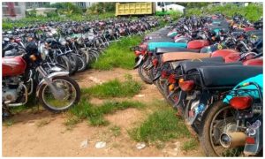 Okada riders protest as task force seizes motorcycles in Lagos