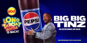 Pepsi Re-launches of 60cl Pepsi Long Throat Bottle with Disruptive Big Big Tinz Campaign