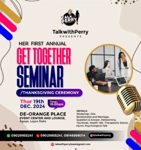 Talk with Perry Hosts First Annual Get-Together Seminar and Thanksgiving Ceremony