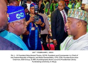 Photo: BUA Group Chairman, Abdul Samad Rabiu, Honors IBB at Autobiography Book Launch