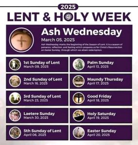 Today Is Ash Wednesday (2025), The Beginning Of Lent.