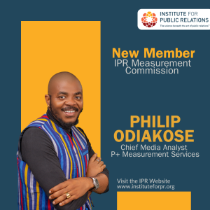 Philip Odiakose Joins Institute for Public Relations Measurement Commission
