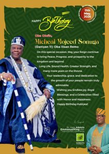 Aare Adetola EmmanuelKing Felicitates Olofin of Ilisan Remo on 86th Birthday