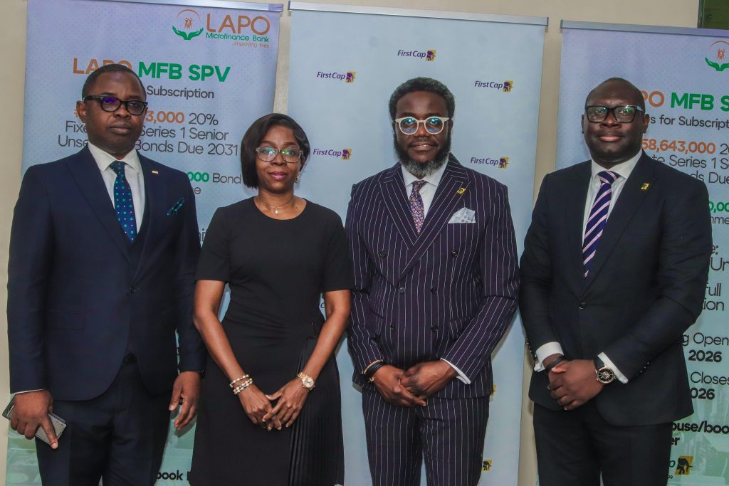 FIRSTCAP CLOSES N4.46BN LAPO MFB SPV PLC SERIES 1 BOND, DEEPENS ACCESS TO LONG TERM CAPITAL
