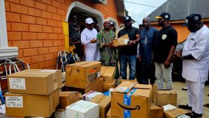 Oriire Kidnap: Oyo City Boy Movement Director, Onireti Donates Medical Supplies To Esinele Community, Supports Oyedokun’s Family With ₦1m, Schorlarships