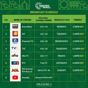 ETTW BROADCAST SCHEDULE. 1
