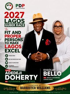 2027 Lagos Guber Race: Adedeji Doherty, Khadijat Bello Unveil People Centred Agenda