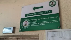 PHOTO: Office signage for PFIPC still displayed at federal secretariat