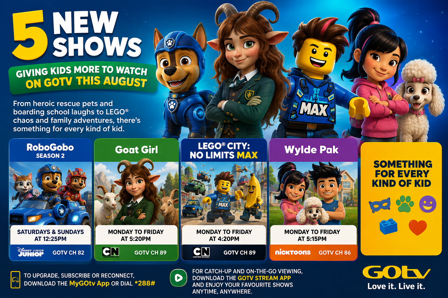 5 New Shows Giving Kids More to Watch on GOtv This August