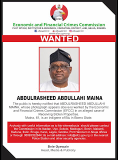 EFCC Again Declares Ex Pension Boss Maina Wanted