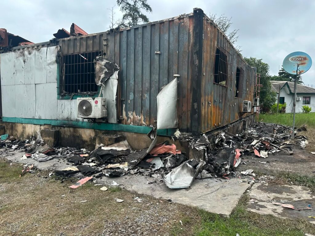 Fire Guts Offices at Nigeria Customs Western Marine Command in Lagos Fire Guts Offices at Nigeria Customs Western Marine Command in Lagos