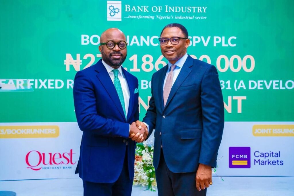 Quest Merchant Bank Joint Leads Bank of Industry Landmark ₦250 Billion Bond Issuance, Mobilising Long-Term Capital for Nigeria’s Productive Economy