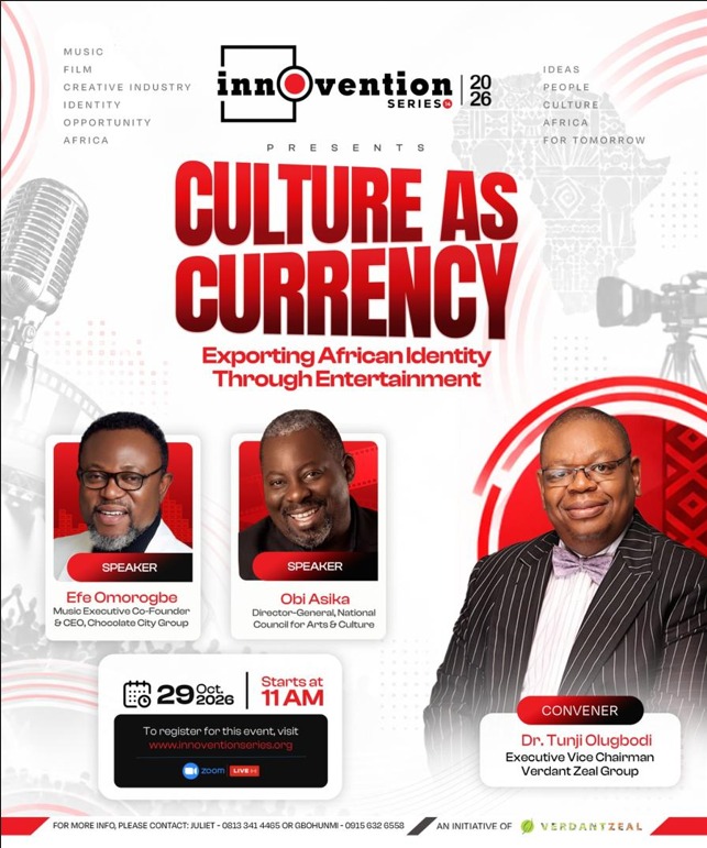 Verdant Zeal’s 14th Innovention Series to Explore African Culture Exportation Through Entertainment